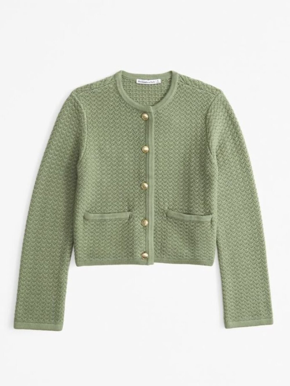 Women's Crew Sweater Cardigan Jacket Green | Size XS | Abercrombie & Fitch